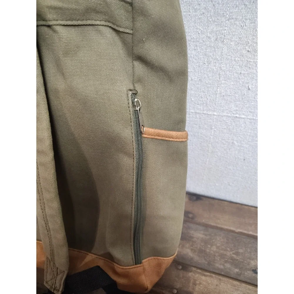 DSW Canvas Messenger Bag‎ Laptop Tablet Satchel Back Pack Olive Green